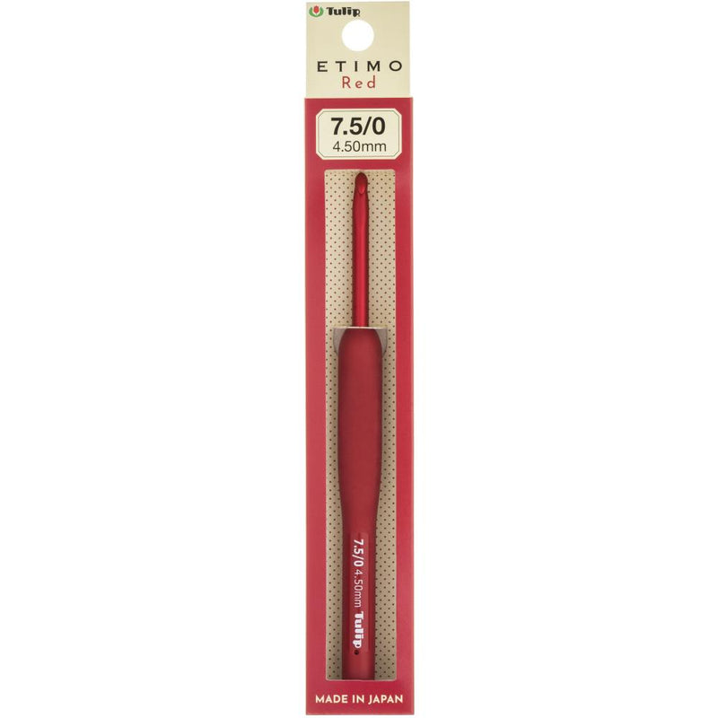 Tulip Etimo Red Cushion Grip Crochet Hook (Choose From 1.80mm - 6.50mm)