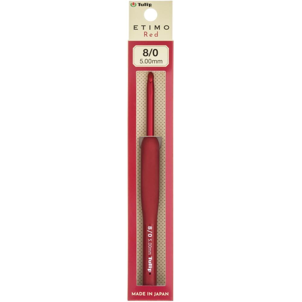 Tulip Etimo Red Cushion Grip Crochet Hook (Choose From 1.80mm - 6.50mm)