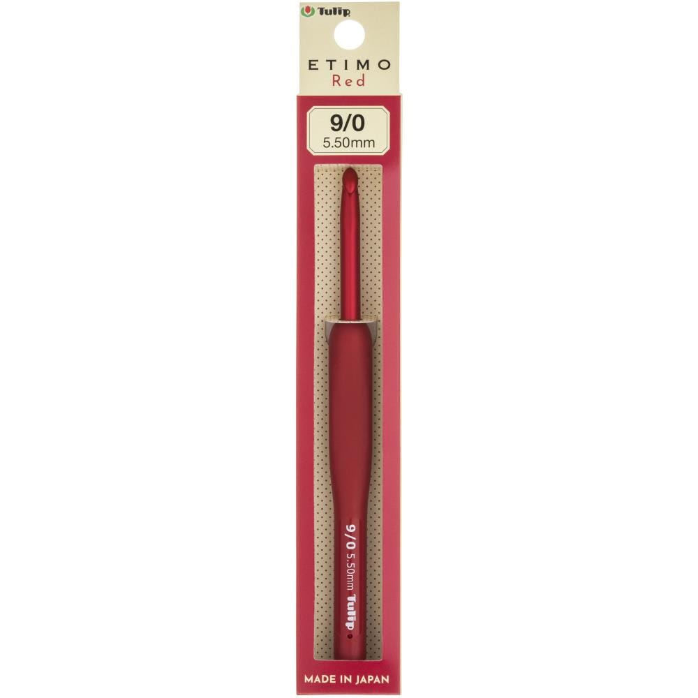 Tulip Etimo Red Cushion Grip Crochet Hook (Choose From 1.80mm - 6.50mm)