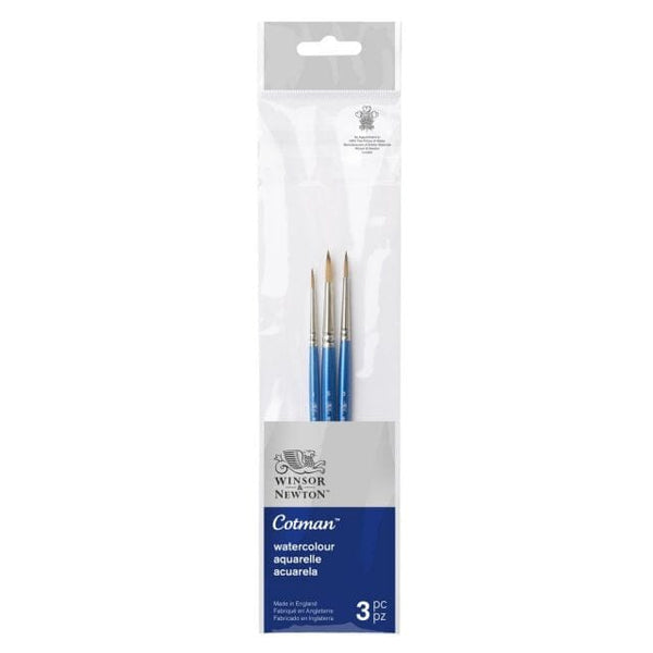 Winsor & Newton Cotman Watercolour Paint Brush - Set of 3