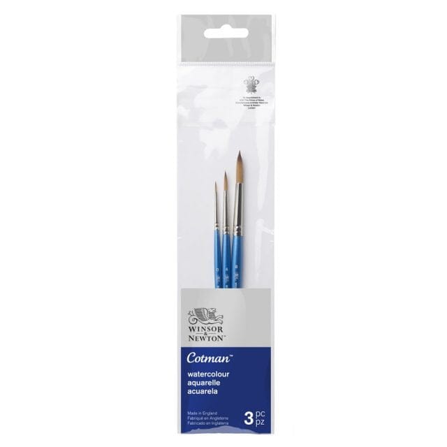 Winsor & Newton Cotman Watercolour Paint Brush - Set of 3