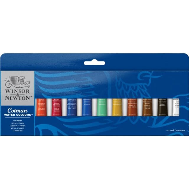 Winsor & Newton Cotman Watercolour Paint - 8ml Tubes Set