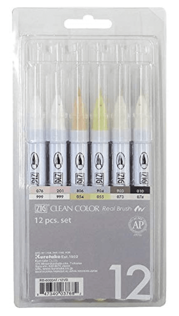 Zig Kuretake Clean Color Real Brush Marker Sets (Choose Your Pack)