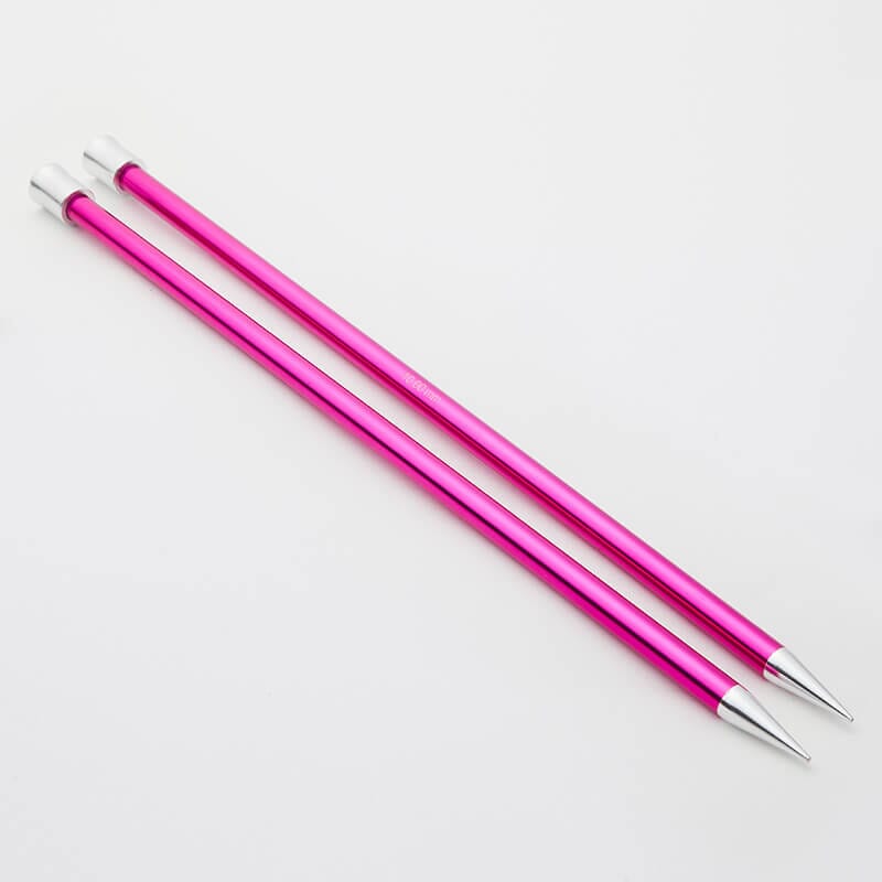 Knitpro "Zing" Aluminium Single Point Knitting Needles - 25cm
