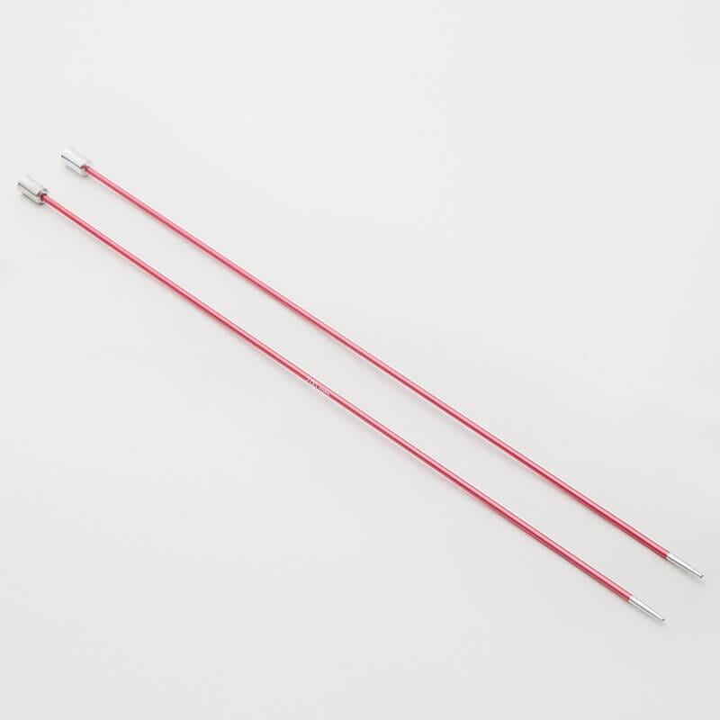 Knitpro "Zing" Aluminium Single Point Knitting Needles - 25cm