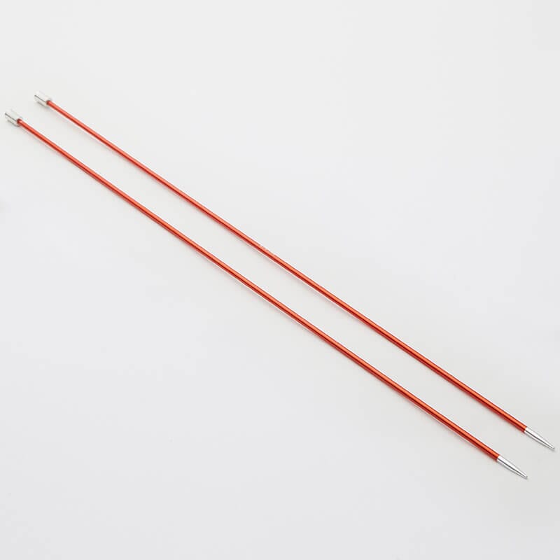 Knitpro "Zing" Aluminium Single Point Knitting Needles - 25cm
