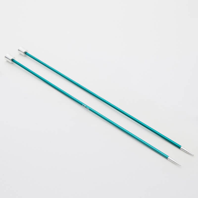 Knitpro "Zing" Aluminium Single Point Knitting Needles - 25cm