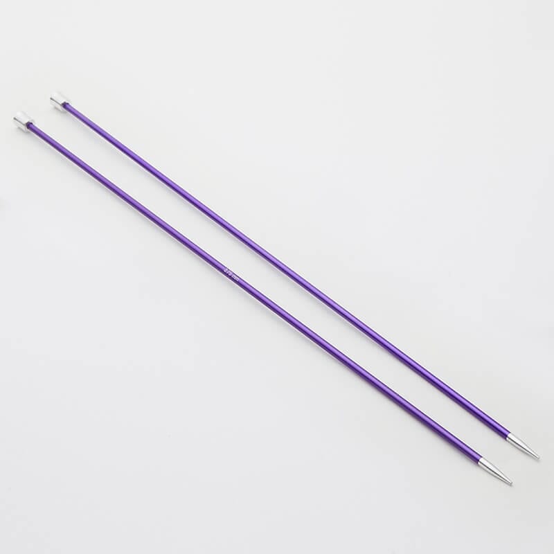 Knitpro "Zing" Aluminium Single Point Knitting Needles - 25cm