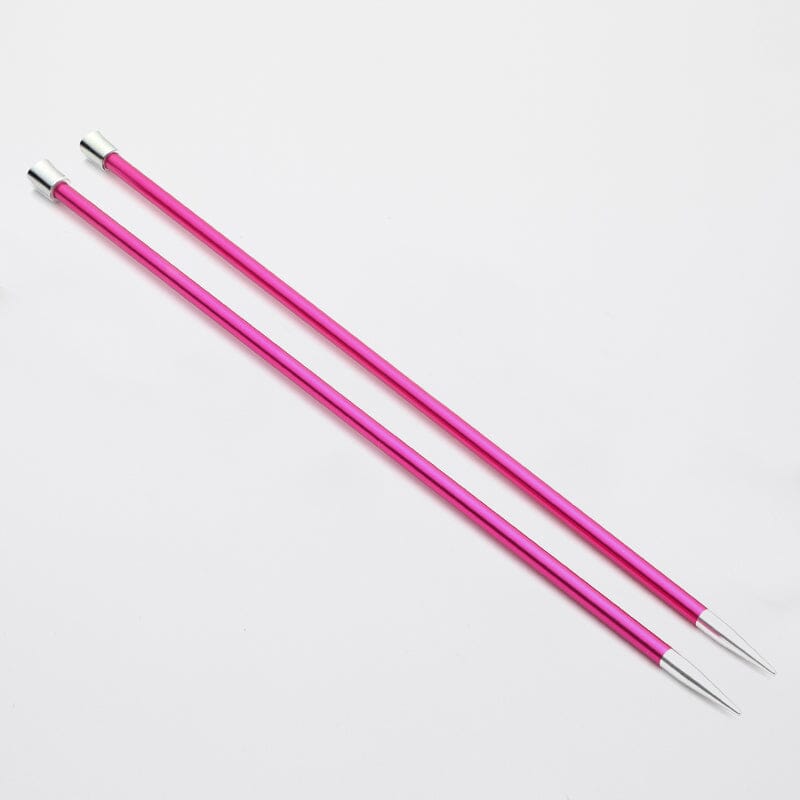 Knitpro "Zing" Aluminium Single Point Knitting Needles - 25cm