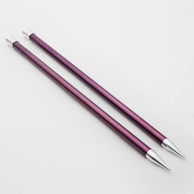 Knitpro "Zing" Aluminium Single Point Knitting Needles - 25cm