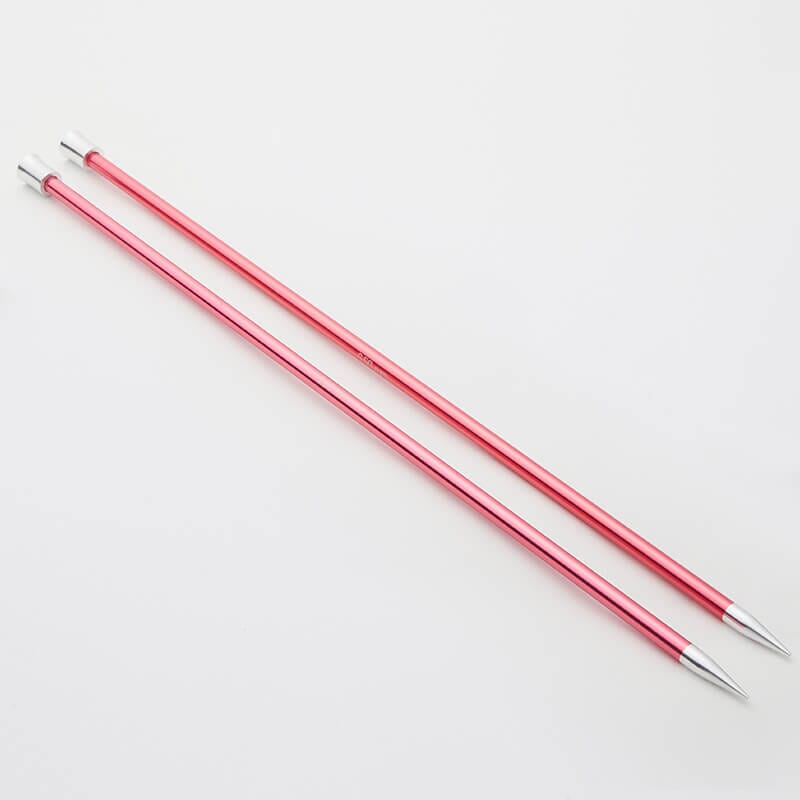 Knitpro "Zing" Aluminium Single Point Knitting Needles - 25cm