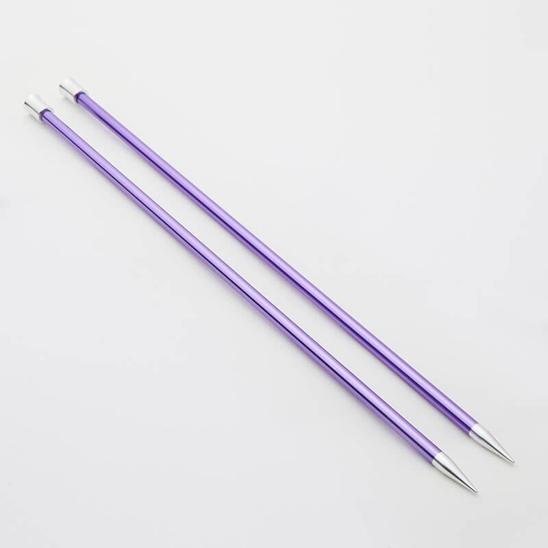 Knitpro "Zing" Aluminium Single Point Knitting Needles - 25cm