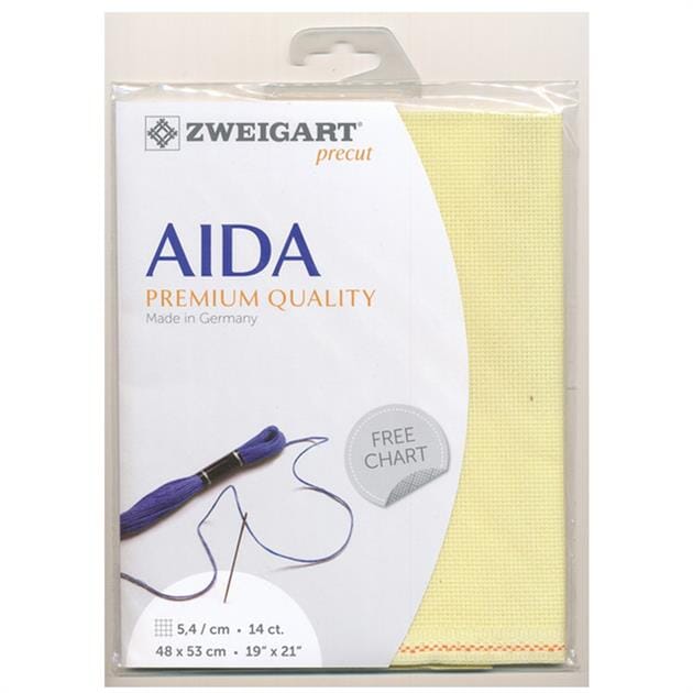 Zweigart Pre-cut Aida Cloth Fabric - 14 Count (48 x 54cm)