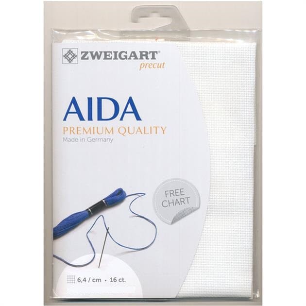 Zweigart Pre-cut Aida Cloth Fabric - 16 Count (48 x 36cm)