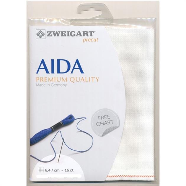 Zweigart Pre-cut Aida Cloth Fabric - 16 Count (48 x 36cm)