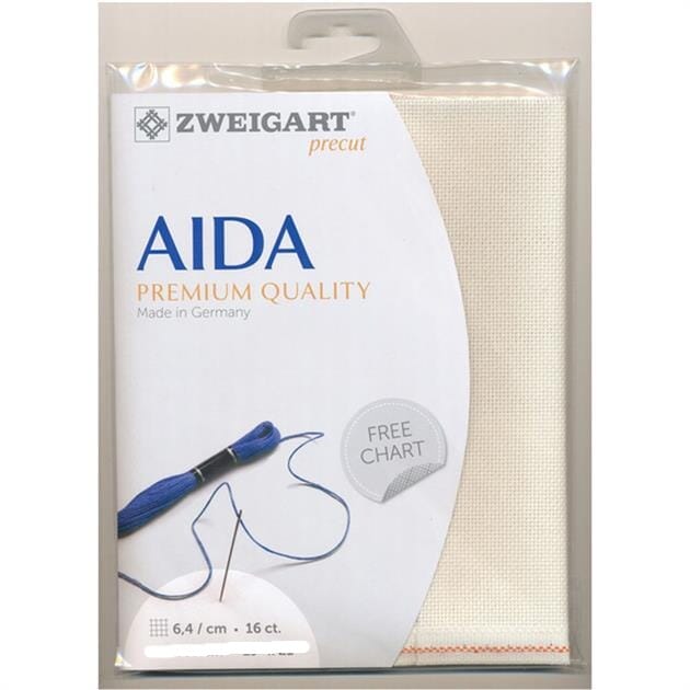 Zweigart Pre-cut Aida Cloth Fabric - 16 Count (48 x 36cm)