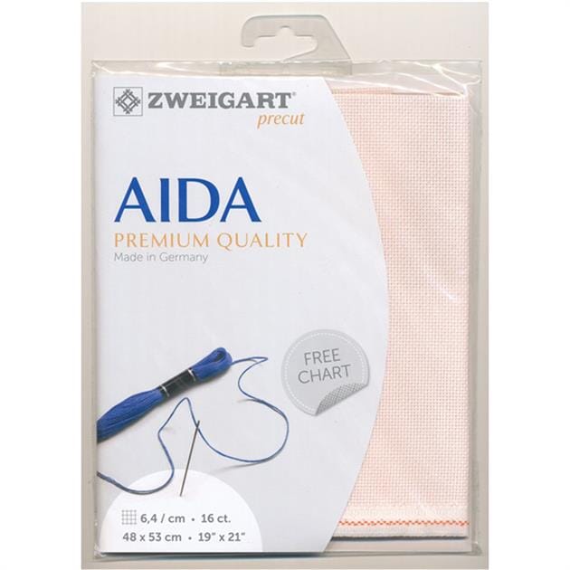Zweigart Pre-cut Aida Cloth Fabric - 16 Count (48 x 54cm)