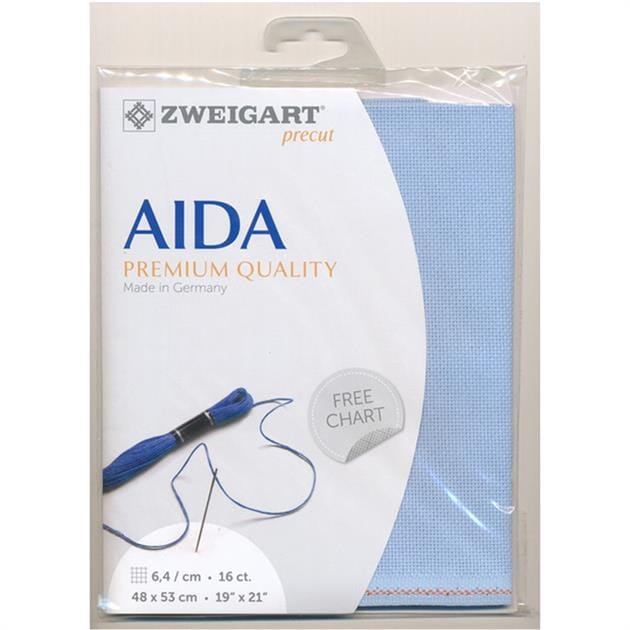 Zweigart Pre-cut Aida Cloth Fabric - 16 Count (48 x 54cm)