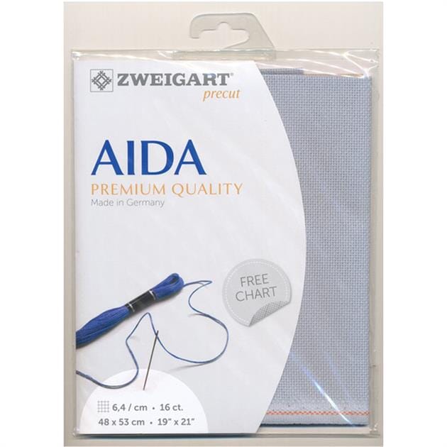 Zweigart Pre-cut Aida Cloth Fabric - 16 Count (48 x 54cm)