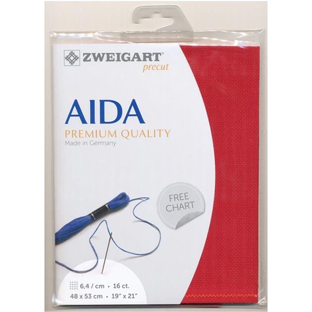 Zweigart Pre-cut Aida Cloth Fabric - 16 Count (48 x 54cm)